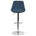 Orren Ellis Bowenvale Swivel Adjustable Height Bar Stool Upholstered/Metal in Blue | 19 W x 22.5 D in | Wayfair C5596FB367664E60ABBA1F60C4B92FFC