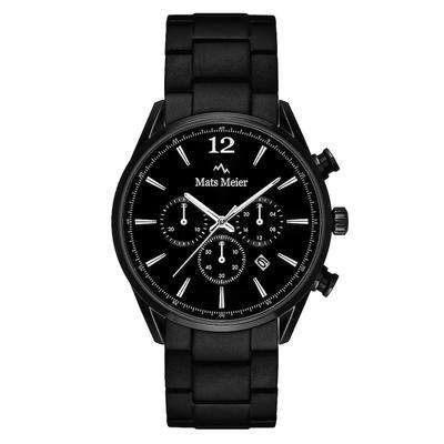 Mats Meier - Herrenuhr Mats Meier Grand Cornier schwarz - edelstahl Herrenuhren 1 ct (111.99 € / 1 ct)