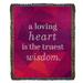 East Urban Home Faux Gemstone Love & Wisdom Quote Cotton Woven Blanket Cotton in Pink/Indigo | 60 W in | Wayfair 13A33D2F650244F6AD725A0F29B1D9BC