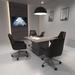 Compel Hudson 24" W Reception Chair Leather/Metal | 36 H x 24 W x 24 D in | Wayfair HUD-LTHR-5STAR-BNDL