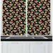 East Urban Home Sugar Skull Kitchen Curtain Polyester | 39 H x 55 W x 2.5 D in | Wayfair E1618EEDC3584D849A756B7041F74D43