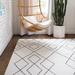 White 94 x 0.4 in Area Rug - Balta Rugs Elle Geometric Cream Area Rug Polypropylene | 94 W x 0.4 D in | Wayfair 60819363.240305.1