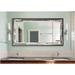 Hanshaw Modern & Contemporary Bathroom/Vanity Mirror Metal in Red/Gray/White Laurel Foundry Modern Farmhouse® | 30.5 H x 57.5 W x 0.75 D in | Wayfair