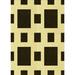 Black/Yellow 60 x 0.35 in Indoor Area Rug - East Urban Home Geometric Wool Yellow/Black Area Rug Wool | 60 W x 0.35 D in | Wayfair