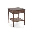 Highland Dunes Whitbeck Side Table Wicker/Rattan in Brown | 22 H x 19.5 W x 19.5 D in | Outdoor Furniture | Wayfair