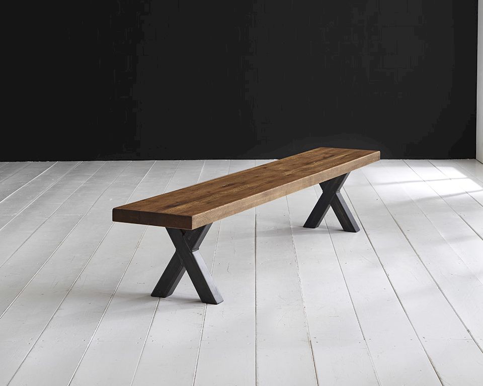 Bodahl Concept4You »Roma« Topplatte für Sitzbank gerade Kante Rustic Oak / 6 cm / 200x40 cm / Eiche white wash