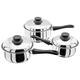 Judge Essentials Stainless Steel Induction 3 Piece Saucepan Pan Set