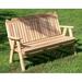 August Grove® Fowlkes Wooden Garden Outdoor Bench Wood/Natural Hardwoods in Brown/White | 33 H x 60 W x 23 D in | Wayfair