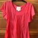 Anthropologie Tops | Anthropologie Maeve Swiss Dot Blouse / Guc/ Small | Color: Pink | Size: S