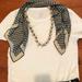 Anthropologie Jewelry | Anthropologie White/Blue Necklace With Scarf | Color: Blue/White | Size: Os