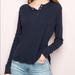 Brandy Melville Tops | Brandy Melville Navy Liana Long Sleeve Thermal Top | Color: Blue | Size: S