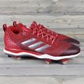 Adidas Shoes | Adidas Poweralley 5 Litestrike Baseball Cleats | Color: Red/Silver | Size: 11.5