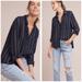 Anthropologie Tops | Anthro Cloth And Stone Blue Striped Button Down | Color: Blue | Size: S