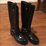 Michael Kors Shoes | Barely Worn, Black Rubber High Ladies Rain Boots | Color: Black | Size: 6