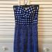 Anthropologie Dresses | Anthropologie Strapless Blue Plaid Dress | Color: Blue/White | Size: 2