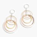 J. Crew Jewelry | Brand New Jcrew Layered Circle Drop Earrings | Color: Gold/Silver | Size: Os