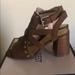 Nine West Shoes | Brown Open Toed Heel From Nine West (Worn Once) | Color: Brown | Size: 7.5
