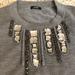 J. Crew Sweaters | Beaded Jcrew Sweater - Size Small | Color: Gray | Size: S