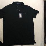 Polo By Ralph Lauren Shirts | Black Slim Fit Stretch Mesh Polo. | Color: Black | Size: L
