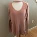 American Eagle Outfitters Sweaters | Aeo Choker V-Neck Sweater | Color: Cream/Pink | Size: Xl