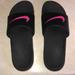 Nike Shoes | Black And Hot Pink Nike Kawa Slides | Color: Black/Pink | Size: 12