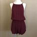 Brandy Melville Pants & Jumpsuits | Brandy Melville Maroon Cinched Waist Romper | Color: Red | Size: Sj