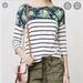 Anthropologie Tops | Anthropologie Postmark Floral Striped Pullover Top | Color: Blue/White | Size: S