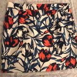 J. Crew Skirts | Blue, Red & White Tulip Patterned Skirt | Color: Blue/Red | Size: 8