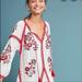Anthropologie Dresses | Anthropologie Ranna Gill Floral Embroidered Dress | Color: Red/White | Size: M
