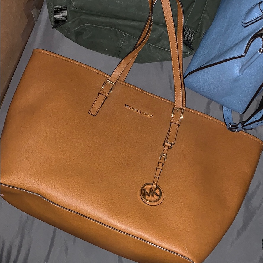 Michael Kors Bags | Authentic Mk Jet Set Large Tote | Color: Brown | Size: Os