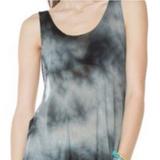 Brandy Melville Tops | Brandy Melville Tie Dye Tank Top Shirt Blouse Os | Color: Black/White | Size: Os