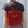 Brandy Melville Bags | Brandy Melville Faux Leather Red Backpack Hand Bag | Color: Red | Size: Os