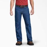 Dickies Men's Relaxed Fit Carpenter Jeans - Stonewashed Indigo Blue Size 34 X 32 (DP805)