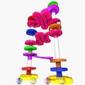 WEofferwhatYOUwant Super Ball Drop Tower. Giant Stable Ball Ramps with Large Balls and Bridges. Design your own Ball track for Advanced Babies, Toddlers and Preschool. 10 months+