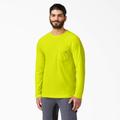 Dickies Men's Cooling Long Sleeve Pocket T-Shirt - Bright Yellow Size (SL600)