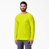 Dickies Men's Cooling Long Sleeve Pocket T-Shirt - Bright Yellow Size (SL600)