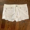 American Eagle Outfitters Shorts | American Eagle White Floral Jean Shorts | Color: White | Size: 2