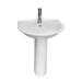 Barclay Karla 27.37 White Vitreous China U-Shaped Pedestal Bathroom Sink w/ Overflow | 33 H x 23.75 W x 19.12 D in | Wayfair 3-301WH