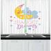 East Urban Home Saying 55" 2 Piece Kitchen Curtain Set Polyester | 39 H x 55 W x 2.5 D in | Wayfair 16572B91488E426690E7C2A237566D9D