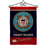 Breeze Decor Coast Guard Proudly Family Burlap 2-Sided Burlap 19 x 13 in. Garden Flag in Black | 18.5 H x 13 W x 1 D in | Wayfair