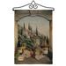 Breeze Decor Wine Window 2-Sided Burlap 19 x 13 in. Garden Flag in Black/Brown | 18.5 H x 13 W in | Wayfair BD-WI-GS-117024-IP-DB-02-D-US11-SB