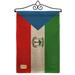 Breeze Decor Equatorial Guinea 2-Sided Polyester 19 x 13 in. Garden Flag in Green/Red | 18.5 H x 13 W x 1 D in | Wayfair