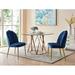 Everly Quinn Michela Velvet Side Chair Upholstered/Velvet in Blue | 36 H x 19.25 W x 24.25 D in | Wayfair 3574478EF45841EB849323E697E8F224