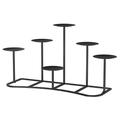 smtyle Christmas DIY 6 Fireplace Candle Candelabra Candleholder Mantle Decor for Flameless or Wax Pillar Candles Stand with Black Iron Decoration on Desk or Floor