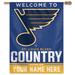 WinCraft St. Louis Blues Personalized 27'' x 37'' Single-Sided Vertical Banner