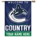 WinCraft Vancouver Canucks Personalized 27'' x 37'' Single-Sided Vertical Banner