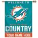 WinCraft Miami Dolphins Personalized 27'' x 37'' Single-Sided Vertical Banner