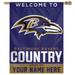 WinCraft Baltimore Ravens Personalized 27'' x 37'' Single-Sided Vertical Banner