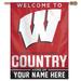 WinCraft Wisconsin Badgers Personalized 27'' x 37'' Single-Sided Vertical Banner