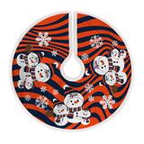 Detroit Tigers Snowman Sherpa Christmas Tree Skirt